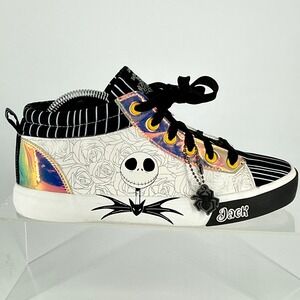 Disney Size 7 Nightmare Before Christmas High Top Sneakers GROUND UP Jack Sally